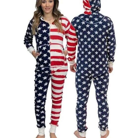 Lazy One‎ Hooded Stars And Stripes XS - Picture 1 of 2
